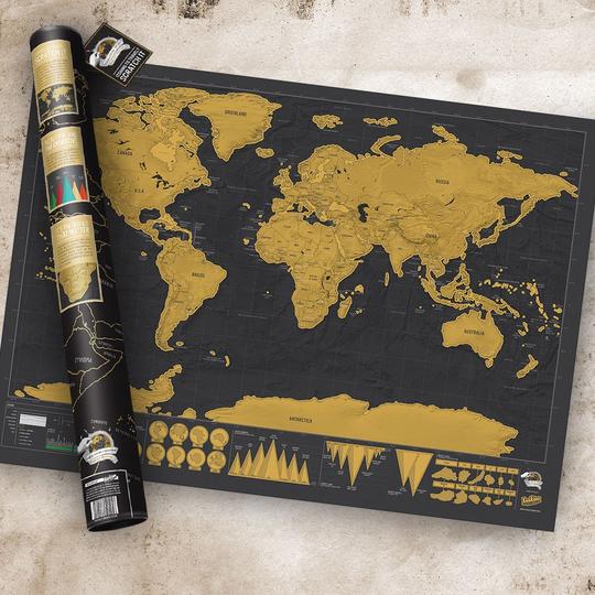 Deluxe World Travel Map Scratch